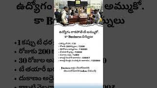 Business Startup Idea || Tea Business Idea || Business Tips Telugu#business #startupideas