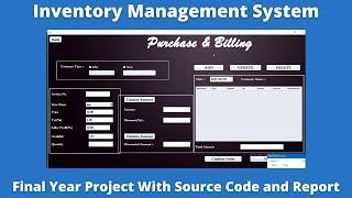 Final Year Project With Source Code and Report | Inventory Management System