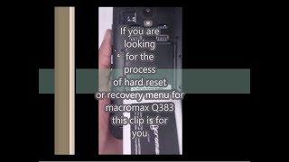 micromax Q383 hard reset  remove pattern lock, no command error solution and recovery