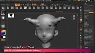 ZBrush 2021: Как инвертировать применение Mirror & Weld