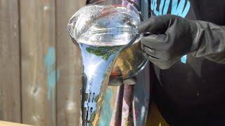 Pouring a Liquid Mirror in Slow Motion - The Slow Mo Guys 4K