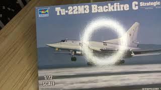 Unbox Trumpeter model 1/72 Tu-22M3 Backfire C strategic bomber小号手01656模型1/72俄罗斯核威慑重器Tu-22M3逆火C型战略轰炸机