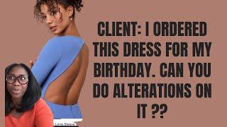 Blue Lulu's Open Back Dress Alterations