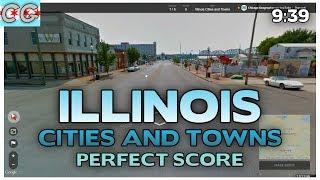 Geoguessr - Illinois Cities and Towns PERFECT SCORE in 9:39!