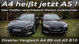 A4 heißt jetzt A5! Direkter Vergleich zwischen dem AUDI A4 B9 (2024) und dem A5 B10 (2025)