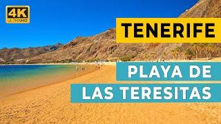 TENERIFE: Playa de Las Teresitas | Teresitas beach - Must visit beach (4K Ultra HD 60fps)