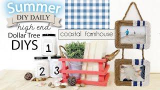 HIGH END Dollar Tree Coastal DIYS | Coastal Farmhouse DIYs | Summer DIY DAILY Ep 8