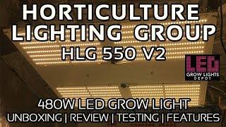 HLG 550 V2 LED Grow Light Review, Unboxing, and PAR Testing