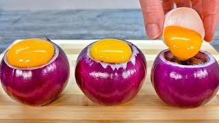 Just add the eggs to the onions and the result will be delicious! New recipe! #050