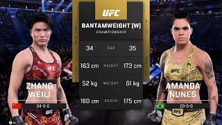 UFC 5 AI vs AI: Zhang Weili vs Amanda Nunes – Battle of Power and Precision in the Octagon