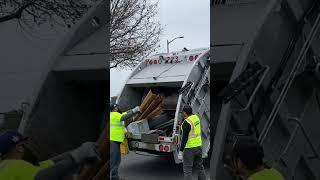 NASA Services rear loaders tag teaming on bulky waste #garbagetruck #nasaservices #mcneilus