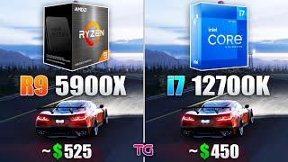 Core i7 12700K vs Ryzen 9 5900X - Test in 8 Games