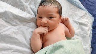 Few seconds old Beautiful Newborn baby just after birth