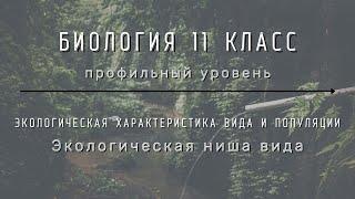 Биология 11 кл Теремов §53 Экологическая ниша вида