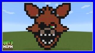 How To Build Foxy From FNAF Pixel Art In Minecraft