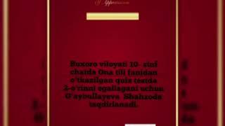 "Ustoz-2020" milliy tanlovi uchun Nishonova Nafisa Olimovna