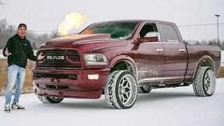 Twin-Turbo 4th Gen Cummins FLAMETHROWER HOODSTACK!