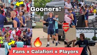 Riccardo Calafiori & Arsenal Players MEETS Arsenal Fans on Preseason Tour USAArsenal Training Today