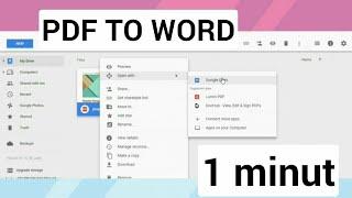 How Pdf to Word One minut  1 daqiqada Pdf ni Wordga o’zgartirish Telegram. @informatika_tvv