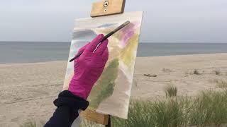 PLEIN AIR Oil painting / Curonian Spit National Park, Russia / Baltic Sea / Куршская коса