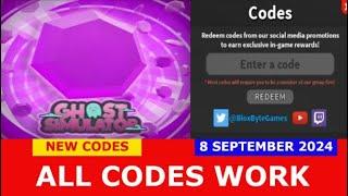 *NEW CODES* [AFK GAMEPASS!] Ghost Simulator ROBLOX | ALL CODES | SEPTEMBER 8, 2024