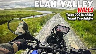 Elan Valley Wales - Yamaha Tenere World Raid with Triumph Tiger Rallypro #tenereworldraid #triumph