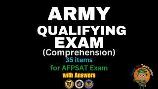 FREE AFPSAT Reviewer Army Qualifying Exam (AQE) Comprehension with Answer