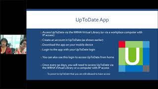 Up to date with UpToDate and the WRHA Virtual Library