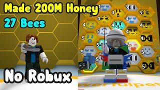 Starting Over As A Noob Without Robux And Made 200 Million Honey! - Bee Swarm Simulator Roblox