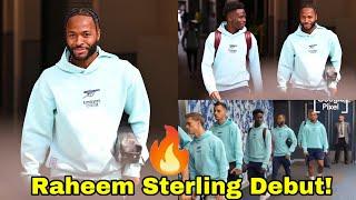 Raheem Sterling Arriving for Arsenal DebutTottenham vs Arsenal,Arsenal players arrival,North London