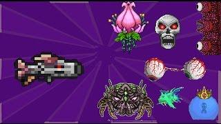 Terraria piranha gun vs bosses with commentary