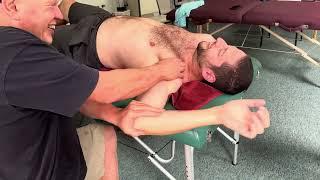 Face and head massage and an introduction to oil massage. Brandon massaging Michael part 1