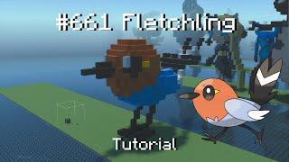 How to build a Pokémon Fletchling statue in Minecraft (Tutorial)