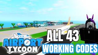 [2022] ALL *43* NEW SECRET WORKING CODES In Roblox Airport Tycoon!