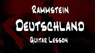 Rammstein-Deutschland. Guitar Lesson with Tabs