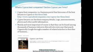 Cyprus Law Firms is a business directory for lawyers related in Cyprus