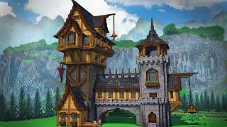 Minecraft: How To Build A Medieval Tower Base | Tutorial