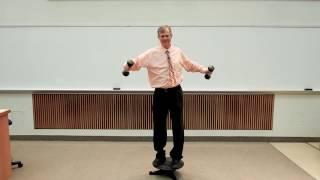 Angular Momentum Demo: Platform and Dumbbells