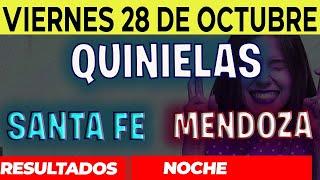 Resultados Quinielas Nocturna de Santa Fe y Mendoza, Viernes 28 de Octubre