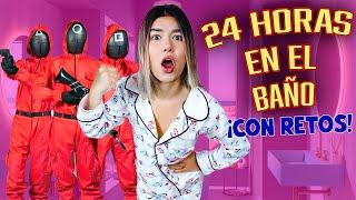 Ana Emilia pasa 24 HORAS EN EL BAÑO (Con Retos JUEGO DEL CALAMAR) | Ana Emilia