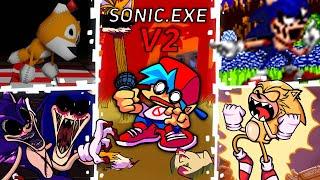 SONIC.EXE IS BACK AND THERE ARE SO MANY SONICS WHAT (Friday Night Funkin, Vs Sonic.exe Update V2)