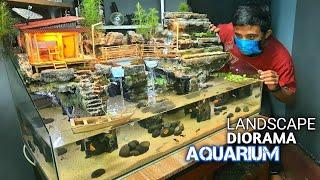 Aku Merubah Akuarium Rusak Menjadi Akuarium Diorama Air Terjun (Dibuat Hiasan Akuarium)