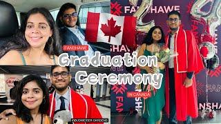 අපි එක්ක කැනඩාවේ Graduation ceremony එකකට යමුද?| Fanshawe college London | Canada Sinhala Vlog 