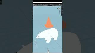 making a low poly polar bear in blender :)