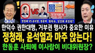 정청래, 윤석열과 마주 앉는다! 한동훈 사퇴에 이 사람이 비대위원장?ㅋ...한덕수 권한대행, 거부권 행사가 정말 중요한 이유!