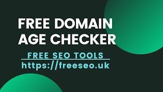 Domain Age Checker | Free SEO Tools