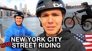 EPIC MTB STREET RIDING IN NEW YORK CITY *huge sends*