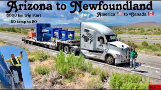 First day of 6000 km Solo Trip Arizona to Nefoundland | USA to Canada | Trucking Life