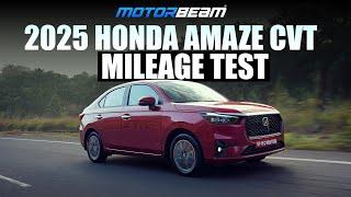 2025 Honda Amaze CVT Mileage Test | ​⁠@MotorBeam