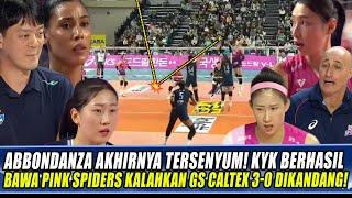 ABBONDANZA AKHIRNYA TERSENYUMKYK BERHASIL BAWA PINK SPIDERS KALAHKAN GS CALTEX 3-0 DIKANDANG!